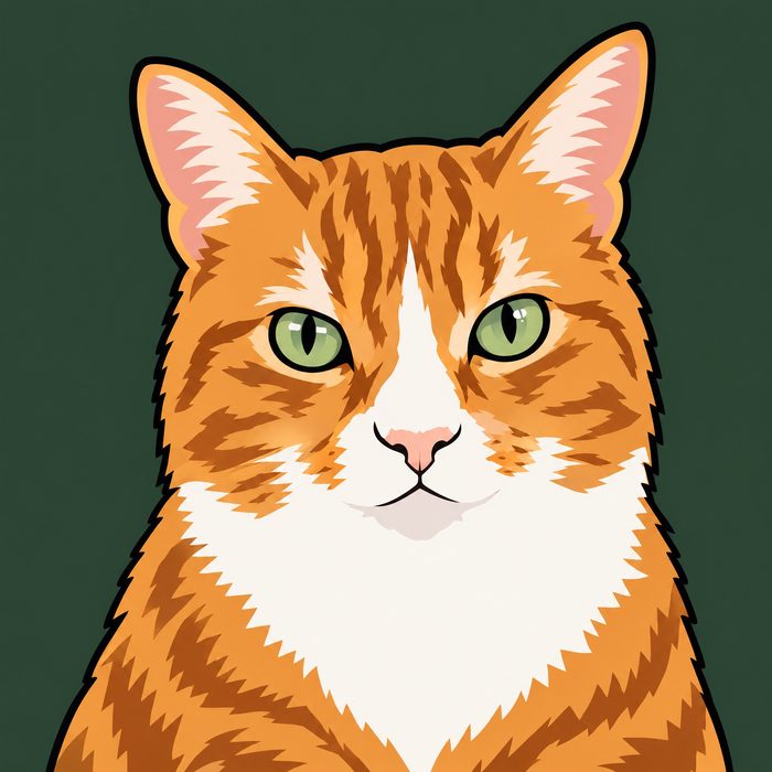 Tabby cat in Bold Pop style